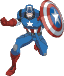 A cut out of captain america