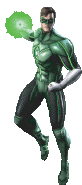 A cut out of the green lantern