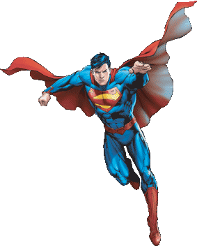 A cut out of the superman