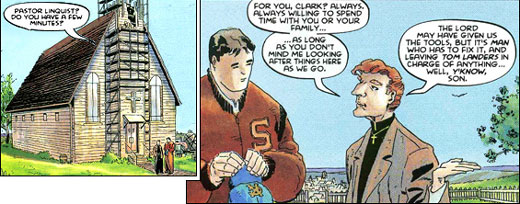Superman's religion early in life