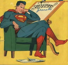 picture of superman studying