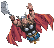 A cut out of thor