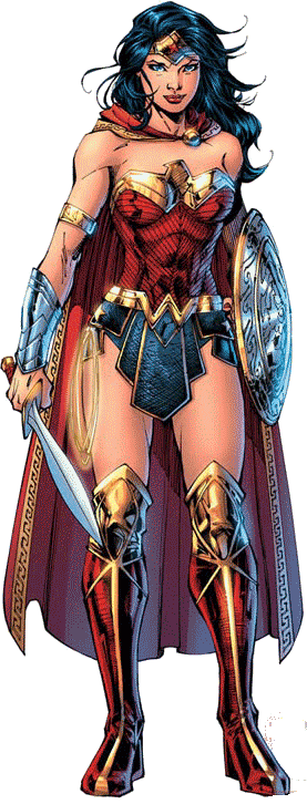 A cut out of wonder woman