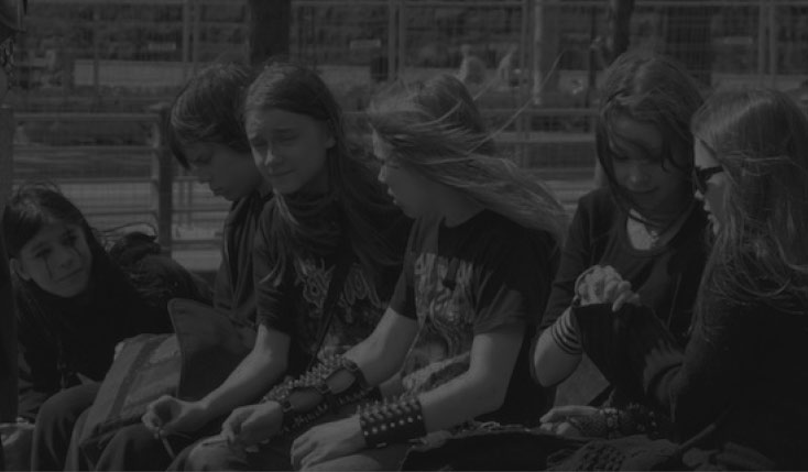 a group of metal kids