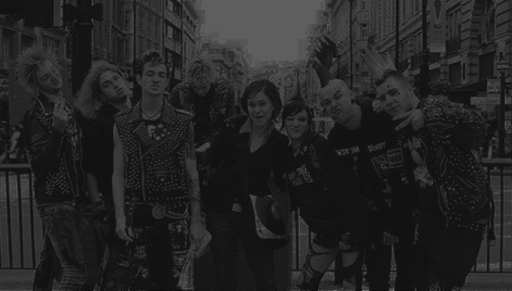 a group of young punks