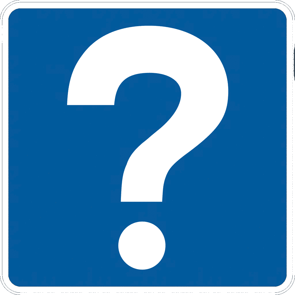 a question mark